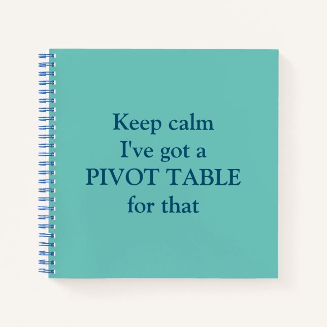 Cuaderno Pivot Table square notebook (Anverso)