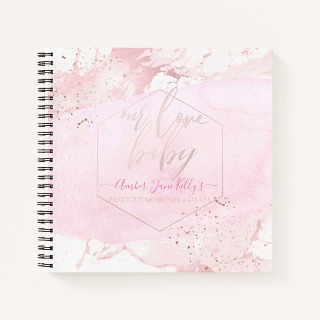 CUADERNO PIXDEZINES RUBOR MARBLE BABY (Anverso)