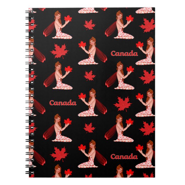 Cuaderno Pixe canadiense con hoja de arce (Frente)