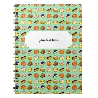 Cuaderno Pixel Art Delicious Cakes Pattiserie Pattern