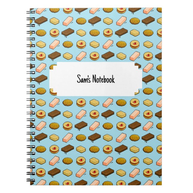 Cuaderno Pixel Art Tasty Cookie Biscuit Pattern (Frente)