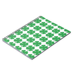 Cuaderno Pixel Lucky Four Leaf Clover de 8 bits