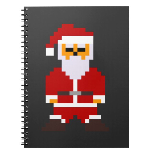 Cuaderno Pixel Pose Papá Noel (Frente)
