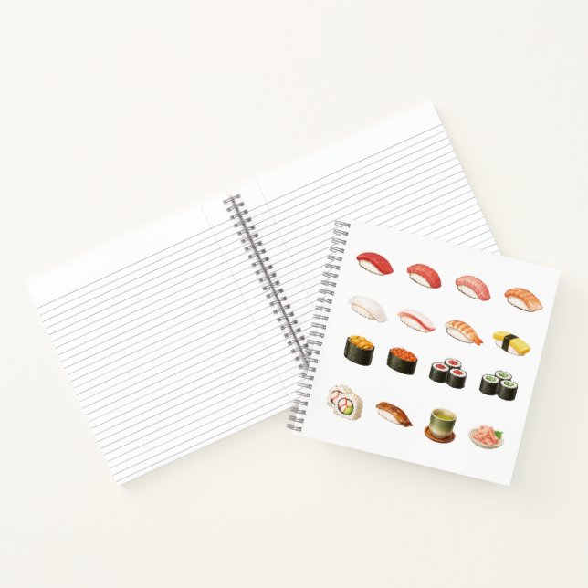 Cuaderno Pixel Sushi Notebook – Japanese Food Design (Interior)