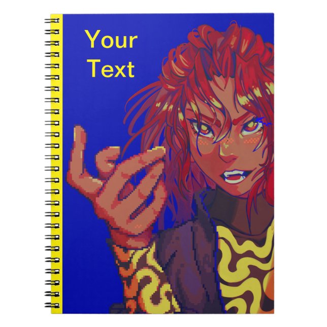 Cuaderno Pixelart, girl changing (Frente)