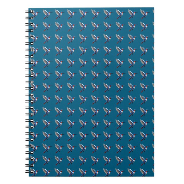 Cuaderno Pixeled Blue Colibrí  (Frente)