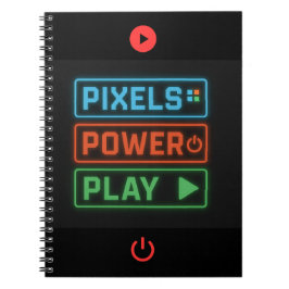 Cuaderno Pixels Power Play Gamer Notebook – Level Up!