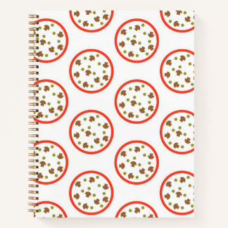 Cuaderno Pizza con champiñones Personalizado de comida rápi