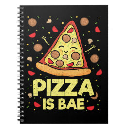 Cuaderno Pizza Es Bae - Cute Kawaii Funny Personalizado - N