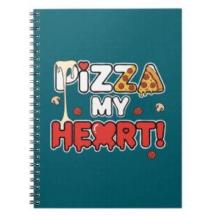 Cuaderno Pizza Linda Mi Corazón Chiste Divertido para Amant
