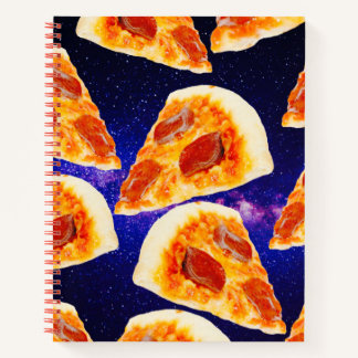 Cuaderno Pizza Slices en el espacio - Tamaño Personalizado