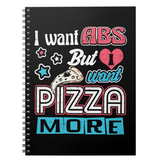 Cuaderno Pizza vs Abs - Dieta de Bulto - Novedad divertida  (Frente)