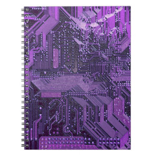 Cuaderno Placa de circuito cibernético púrpura Electrónica
