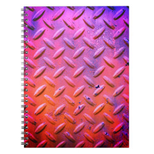 Cuaderno Placa de diamante Acero púrpura y Naranja