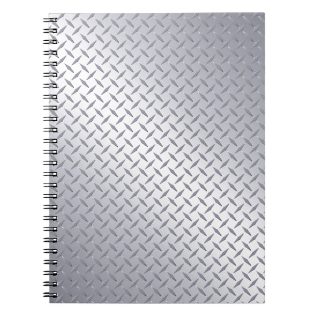 Cuaderno Placa de diamante de acero brillante (Frente)