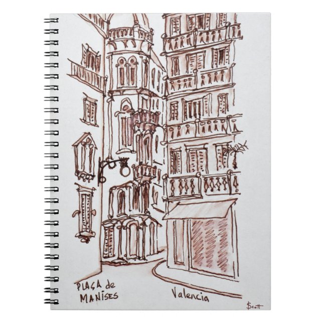 Cuaderno Placa de Manises en el casco antiguo | Valencia, E (Frente)