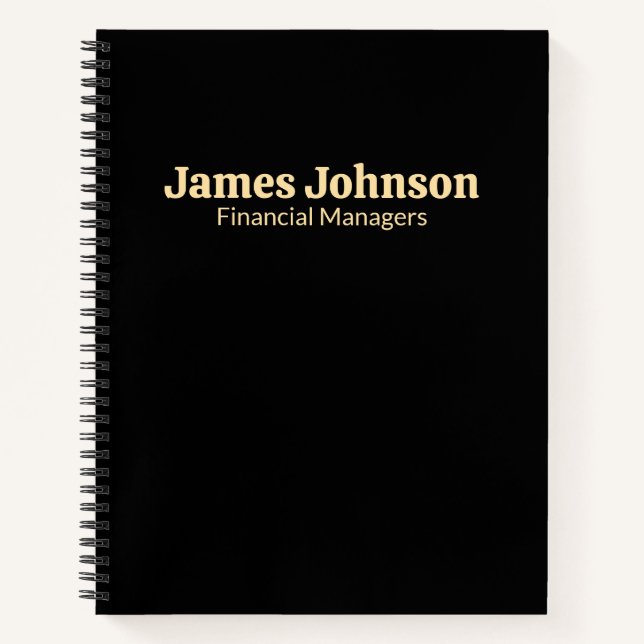 Cuaderno Placa de nombre de escritorio Serif Negrita Retro  (Anverso)