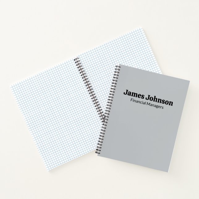 Cuaderno Placa de nombre de escritorio serif negrita retro  (Interior)