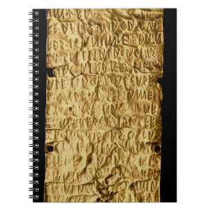 Cuaderno Placa de oro con la inscripción "muy larga" de