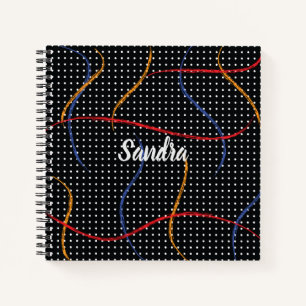 Cuaderno Placa de pintura retro y puntos personalizados