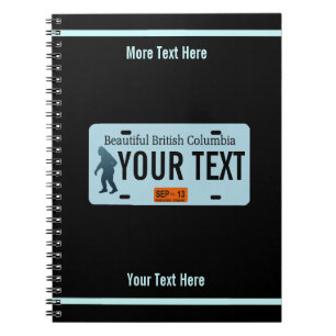Cuaderno Placa de Sasquatch de Columbia Británica