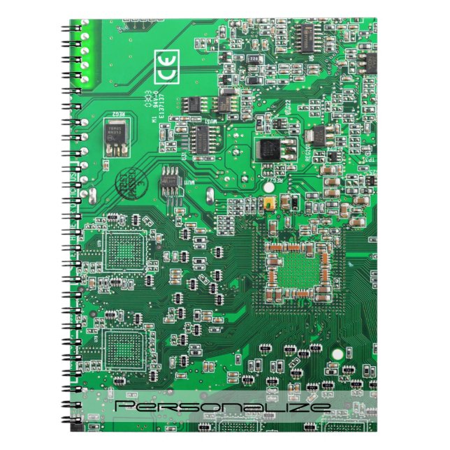 Cuaderno Placa del circuito impreso para el circuito verde  (Frente)