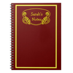 Cuaderno Placa Ornate con marcos dorados