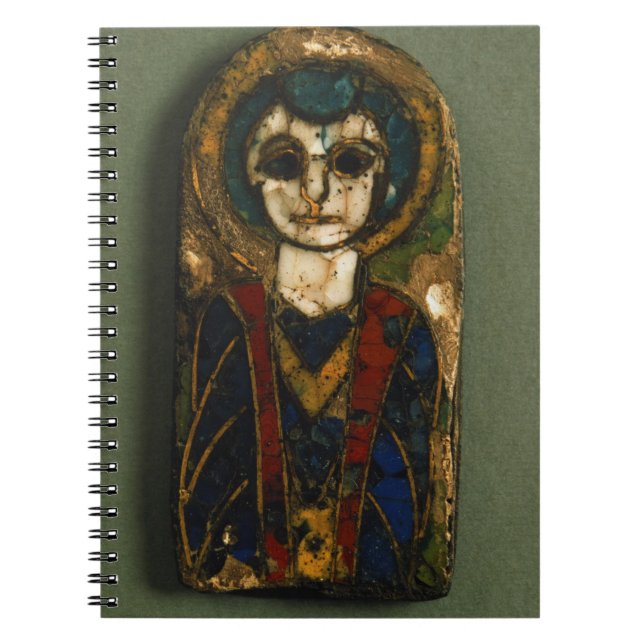Cuaderno Placa redondeada, representando Cristo o a un (Frente)