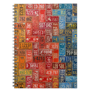 Cuaderno Placas coloridas de los 50 estados