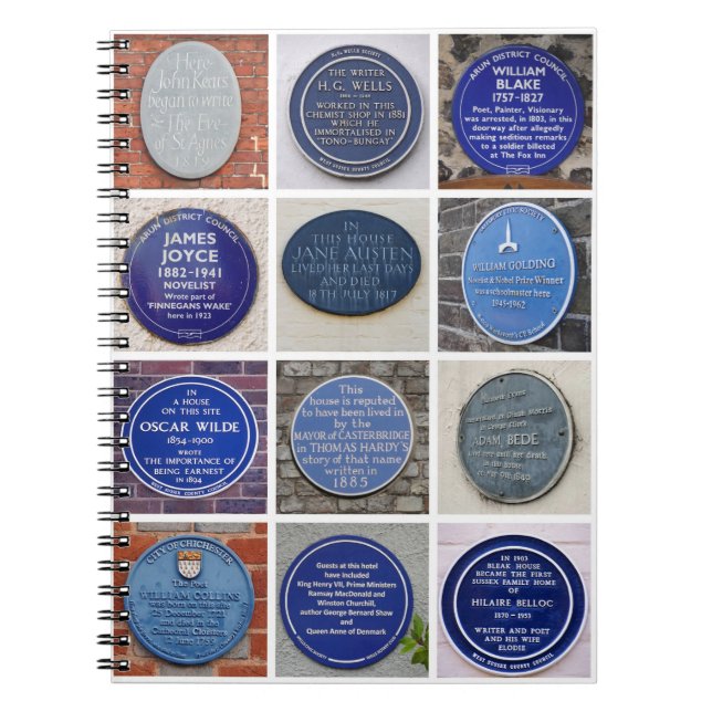 Cuaderno Placas de escritores (Frente)