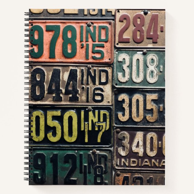 Cuaderno Placas de licencia de época (Anverso)
