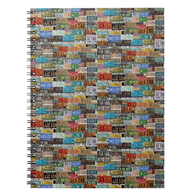 Cuaderno Placas de licencia de época (Frente)