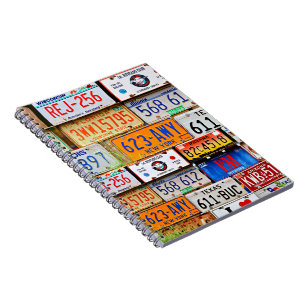 Cuaderno Placas de licencias antiguas