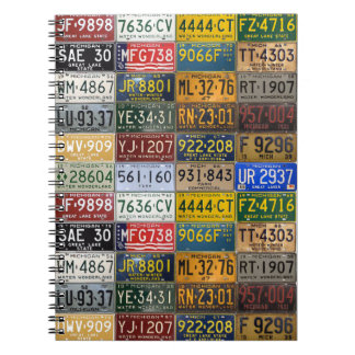 Cuaderno Placas de Michigan a partir de una era pasada