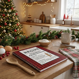 Cuaderno Plaid Personalized Recipe Notebook-Christmas Gift