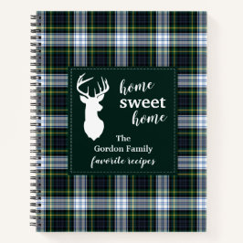 Cuaderno Plaid Tartan Clan Gordon Family Holiday Reccipes