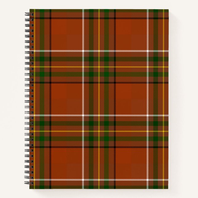 Cuaderno Plaid Tartán Terroso Marrón (Anverso)