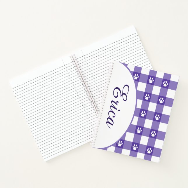 Cuaderno Plaid y patas personalizados (Interior)