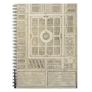 Cuaderno Plan de los huertos del rey en Versalles