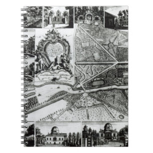 Cuaderno Plan del jardín y vista de las casas en Chisw