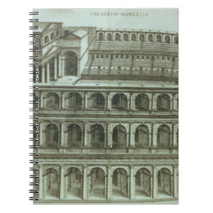 Cuaderno Plan del teatro de Marcelo, Roma, 1558 (engr