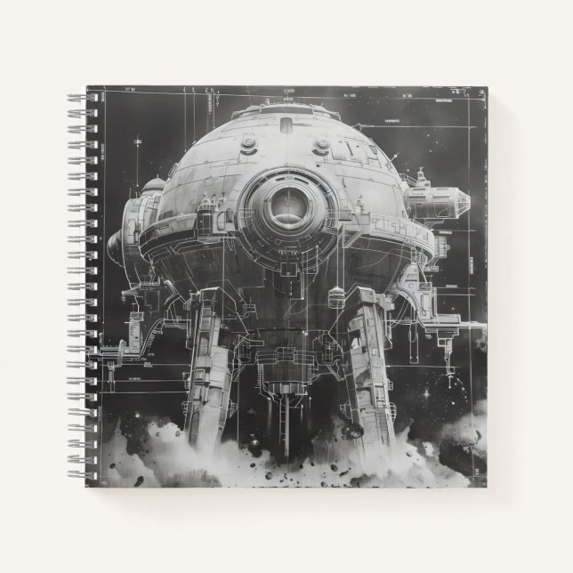 Cuaderno Plan Monocromático Sci-Fi (Anverso)