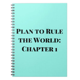 Cuaderno Plan para gobernar el mundo: Capítulo 1' Azul de h