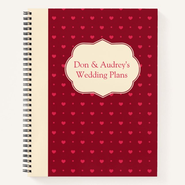 Cuaderno Planes de Boda de personalizables (Anverso)