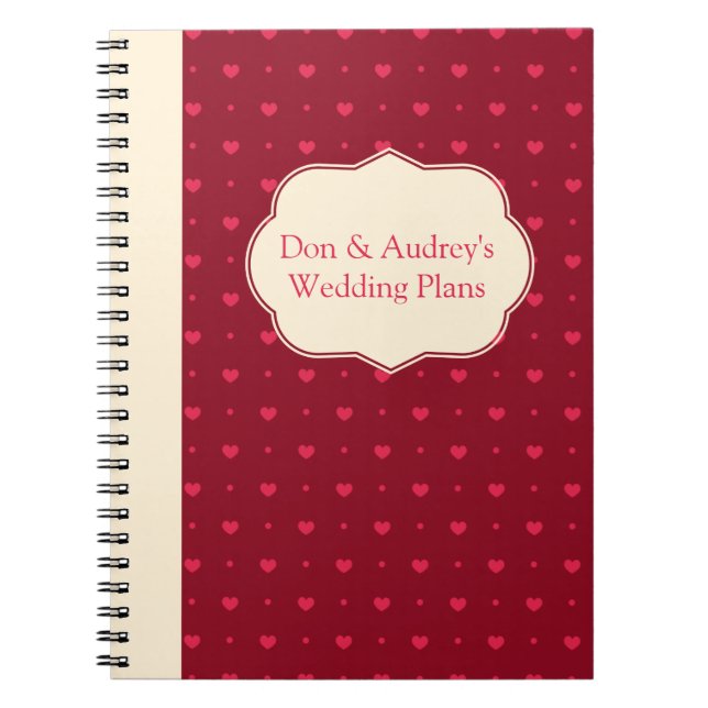 Cuaderno Planes de Boda de personalizables (Frente)
