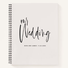 Cuaderno Planes de Boda en Escritura Elegante y Grácil Ecru