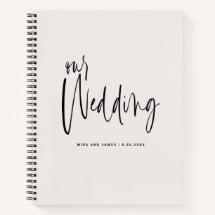 Cuaderno Planes de Boda en Escritura Elegante y Grácil Ecru