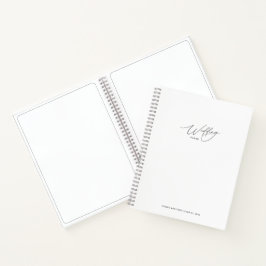 Cuaderno Planes de Boda Minimalista Blanca 
