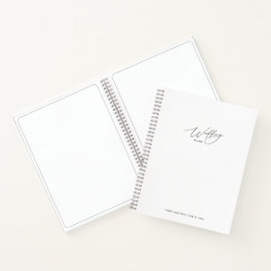 Cuaderno Planes de Boda Minimalista Blanca