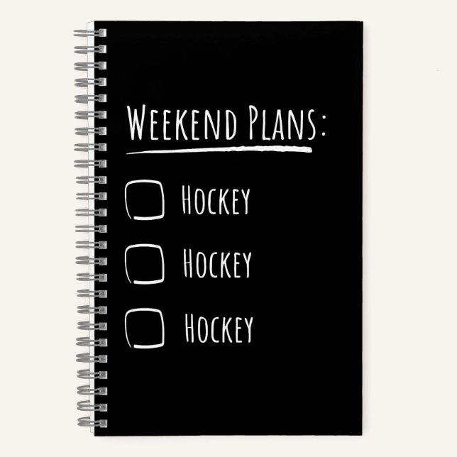 Cuaderno Planes de fin de semana de hockey (Anverso)